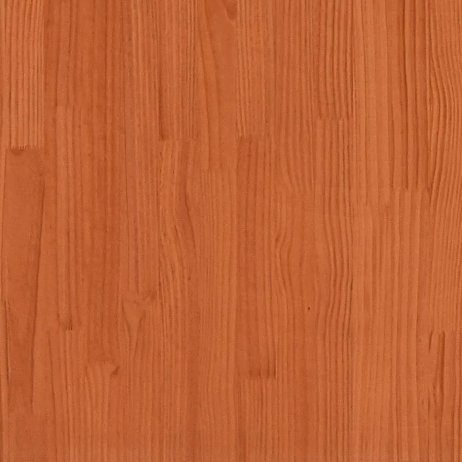 Lit bibliothèque sans matelas cire marron 140x200cm bois massif - 11