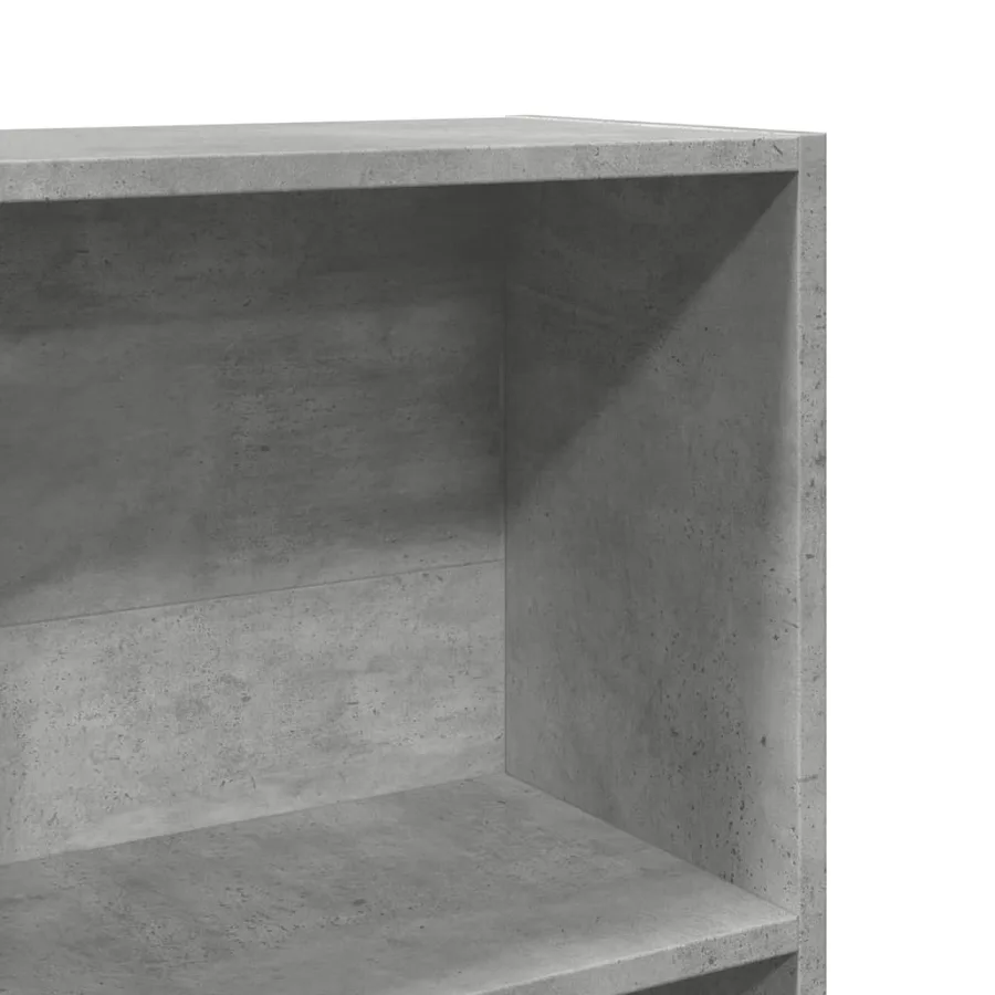Bibliothèque gris béton 60x24x176 cm bois d'ingénierie - 7