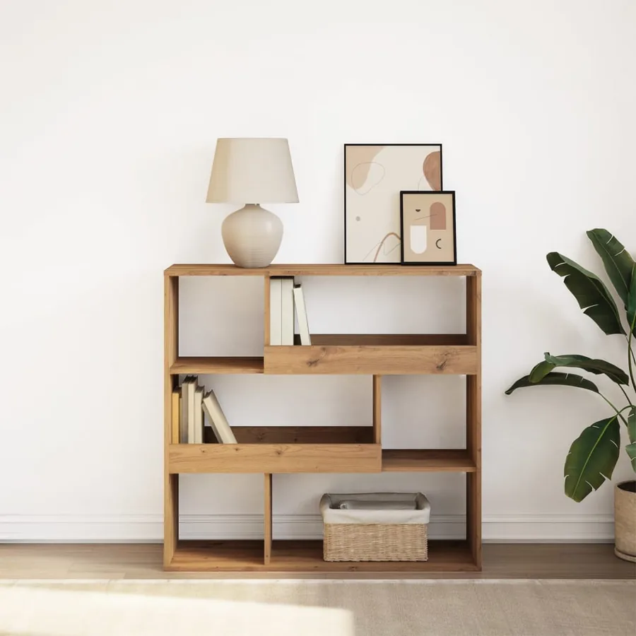 Bibliothèque/Séparateur de pièce chêne artisanal 100x33x94,5 cm