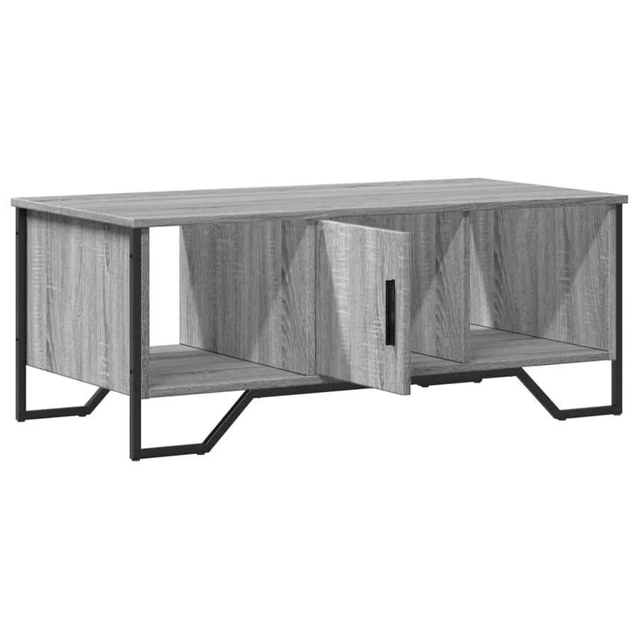 Table basse sonoma gris 100x51x40 cm bois d'ingénierie - 10