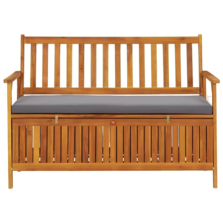 Banc de rangement de jardin 120 cm Bois d'acacia solide - 2