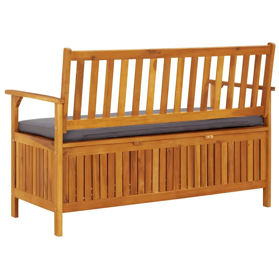 Garden Storage Bench 120 cm Solid Acacia Wood - 4