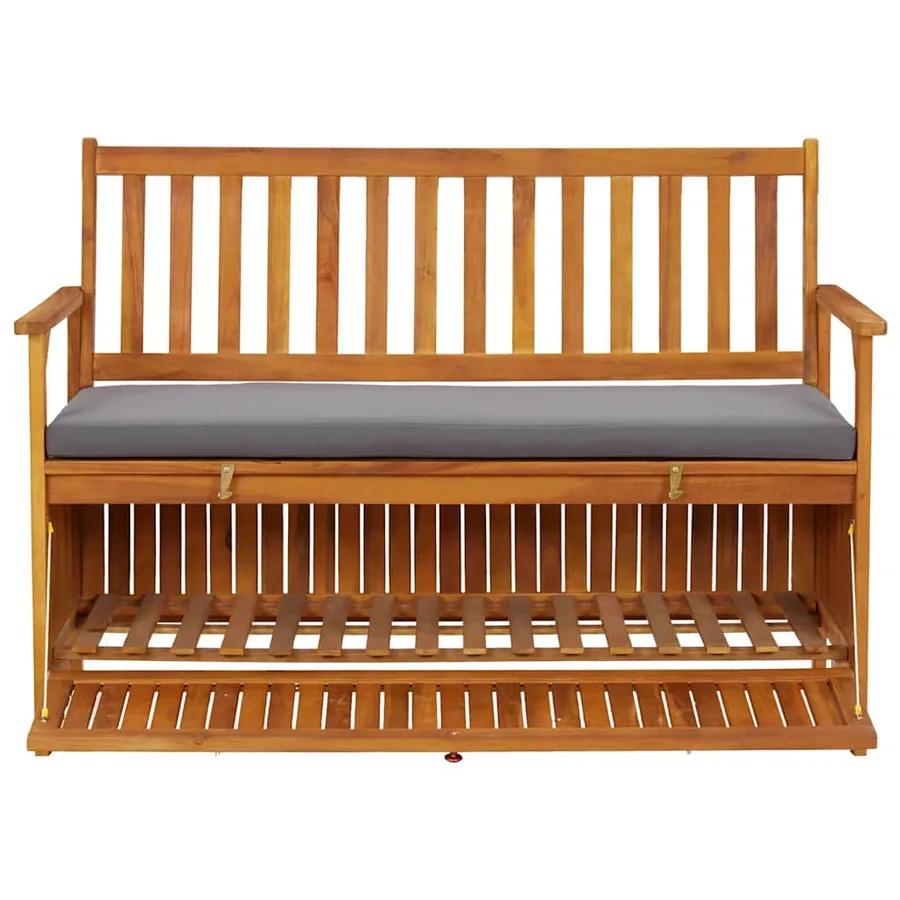 Garden Storage Bench 120 cm Solid Acacia Wood - 6