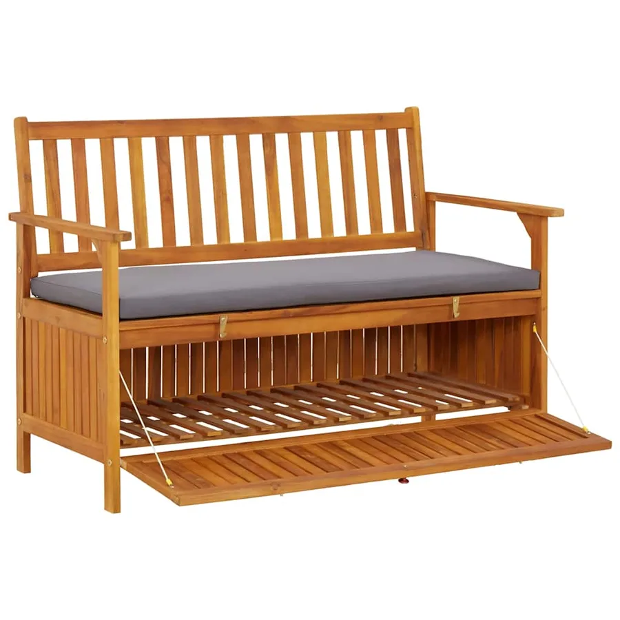 Garden Storage Bench 120 cm Solid Acacia Wood - 7