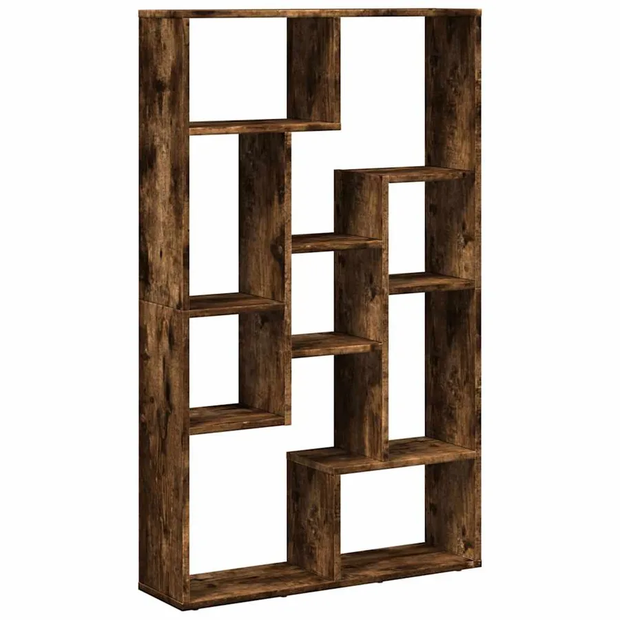 Bibliothèque chêne fumé 72x20x120,5 cm bois d'ingénierie - 6