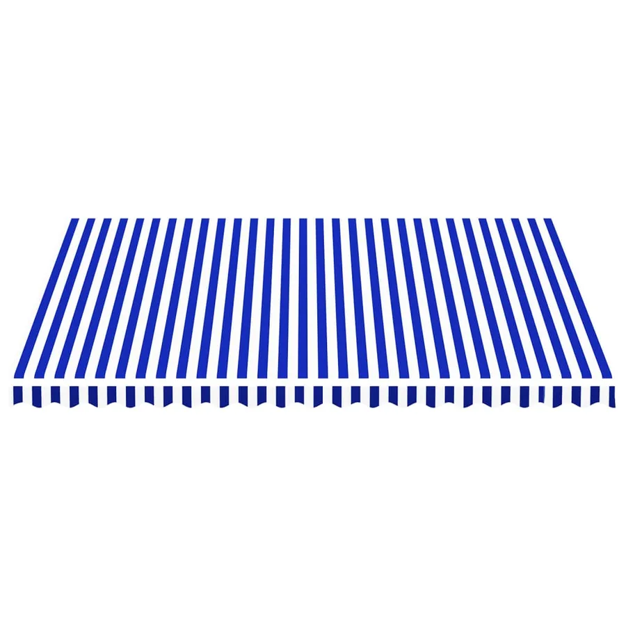 Tissu de remplacement pour auvent bleu et blanc 4,5x3,5 m polyester - 3