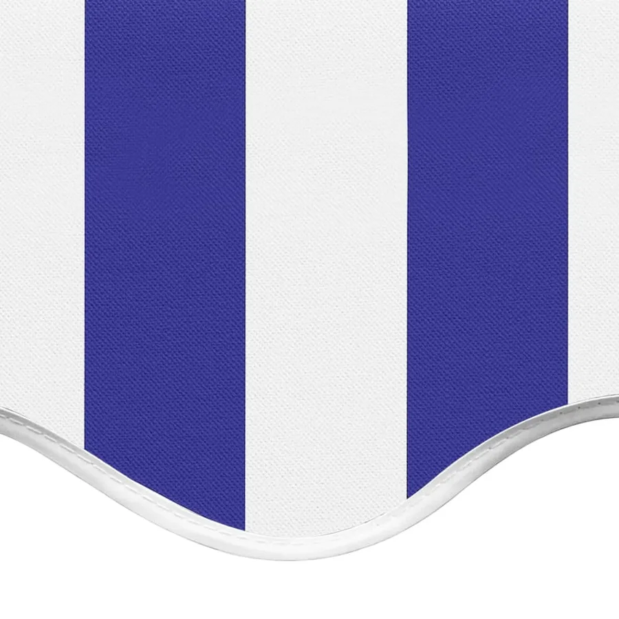Tissu de remplacement pour auvent bleu et blanc 4,5x3,5 m polyester - 5