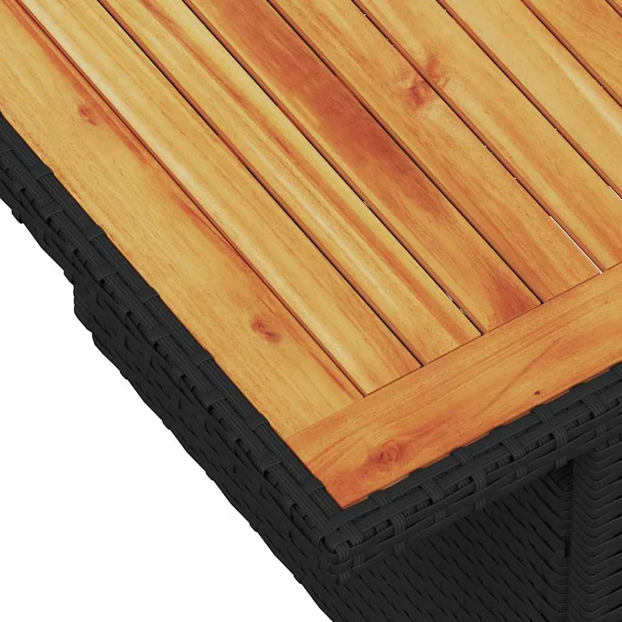 Salon de jardin 7 pcs avec coussins noir résine tressée 83 x 62 x 69 cm - 74,4 kg - 10