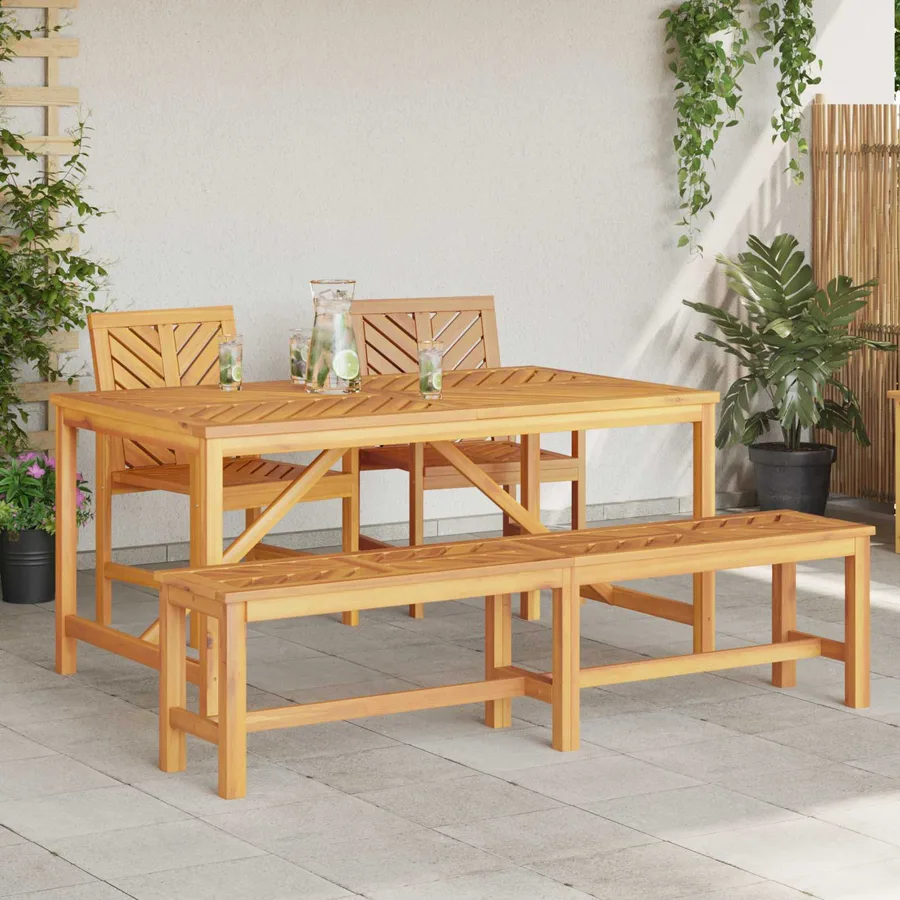 4-Piece Garden Dining Set Brown - 4