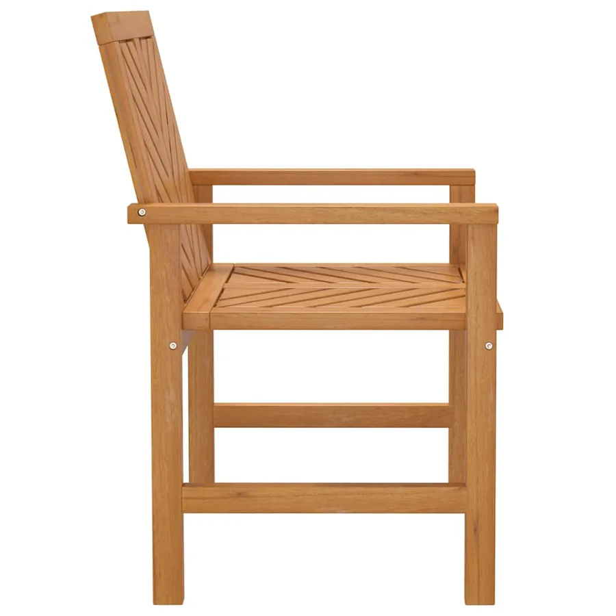 Chaises à manger de jardin lot de 2 bois massif d'acacia - 5