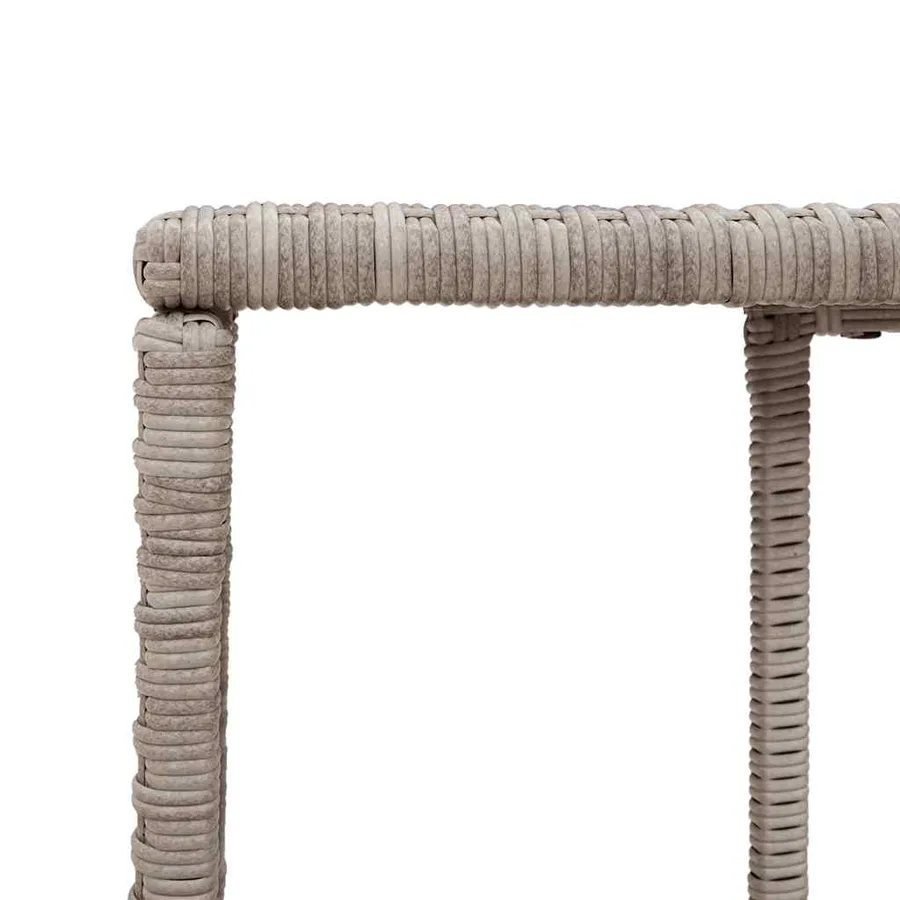 Salon de jardin avec coussins 10 pcs gris clair résine tressée - 12