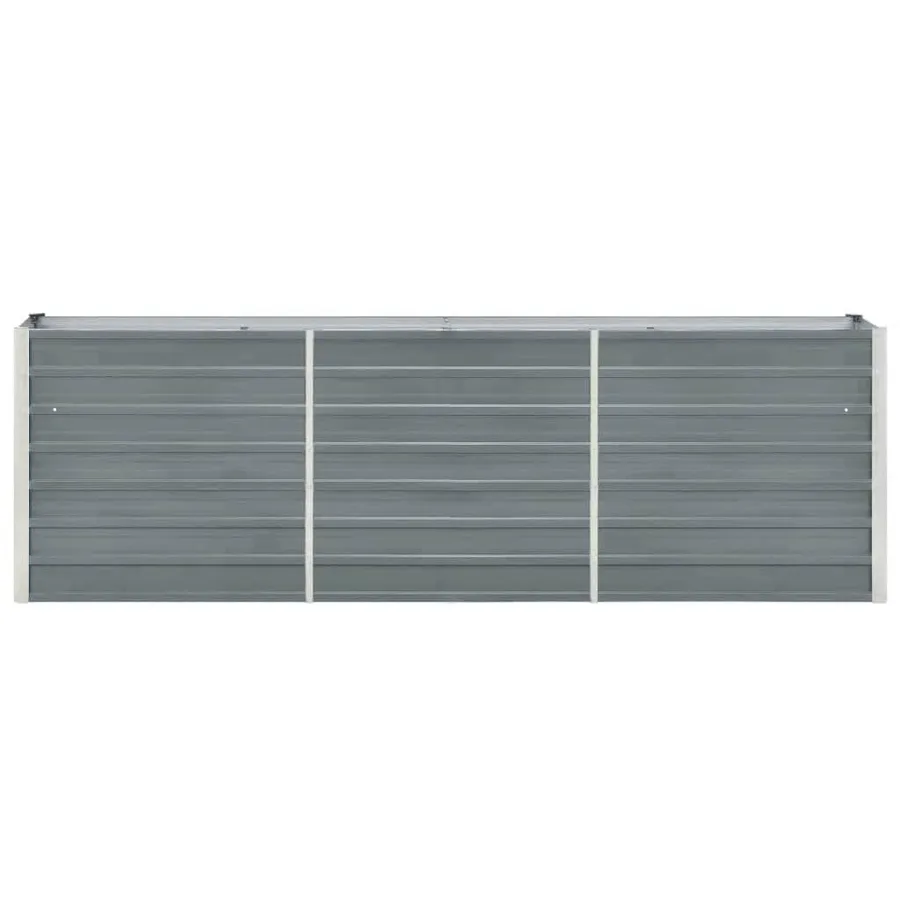 Lit surélevé de jardin Acier galvanisé 240x40x77 cm Gris - 4
