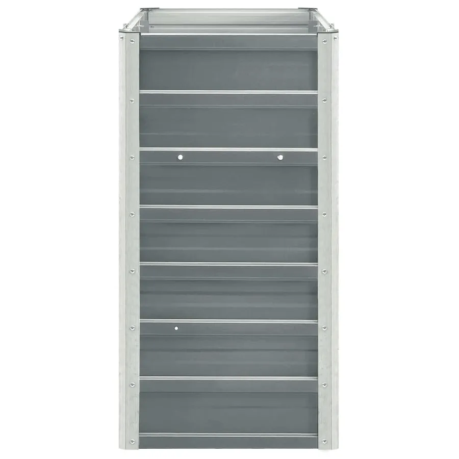 Lit surélevé de jardin Acier galvanisé 240x40x77 cm Gris - 5