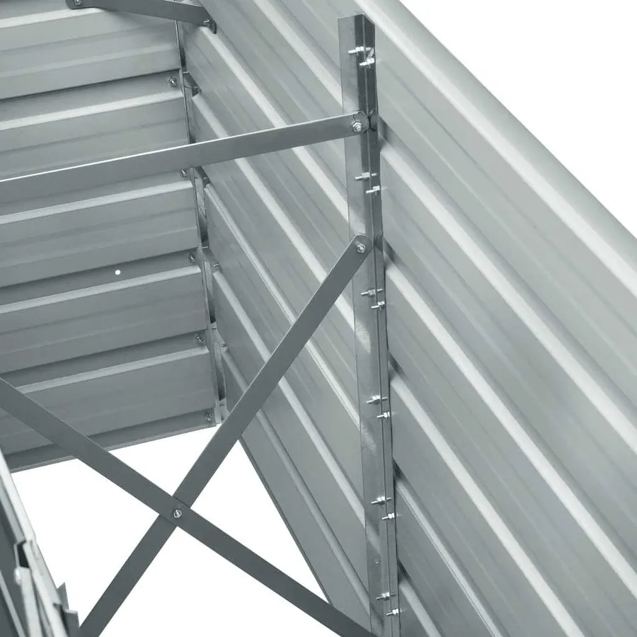 Lit surélevé de jardin Acier galvanisé 240x40x77 cm Gris - 7