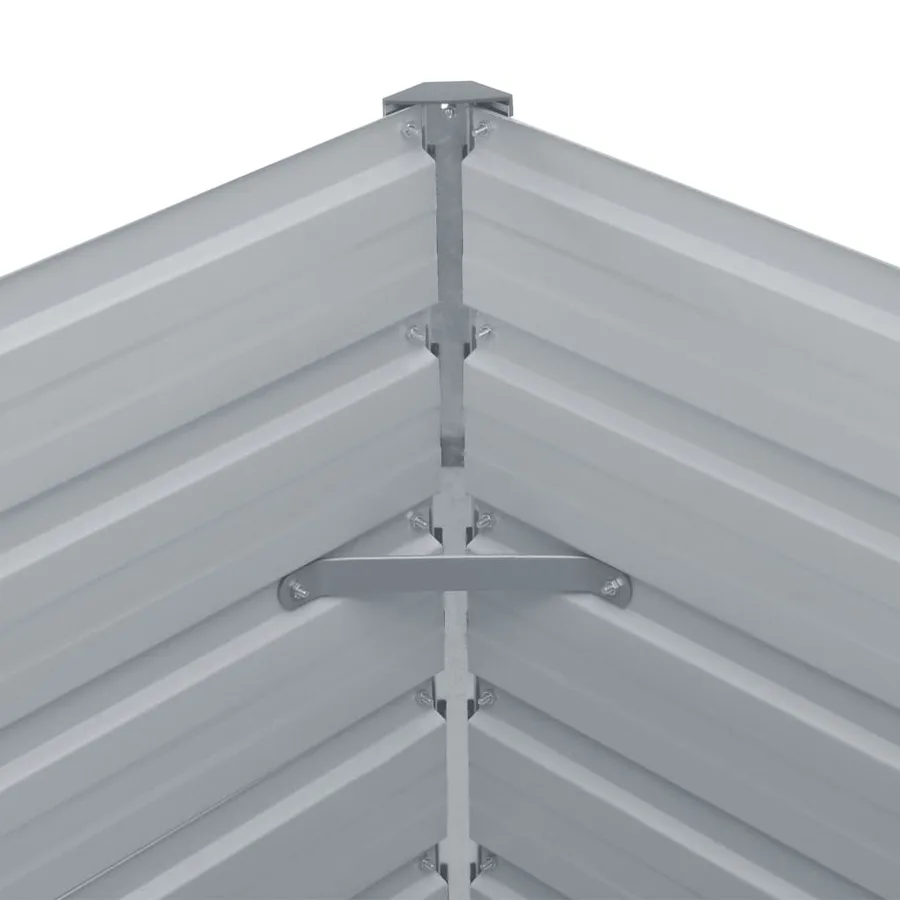 Lit surélevé de jardin Acier galvanisé 240x40x77 cm Gris - 8