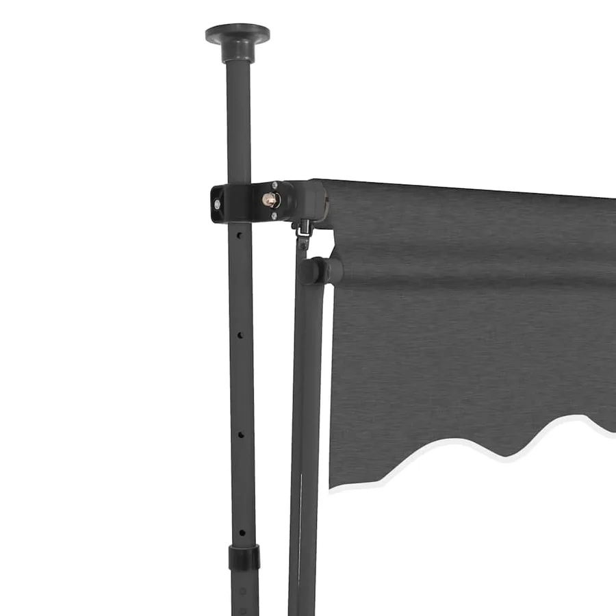 Auvent manuel rétractable avec LED 350 cm Anthracite - 4