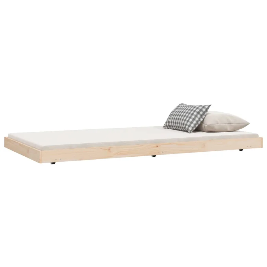 Cadre de lit sans matelas 80x200 cm bois massif de pin - 3