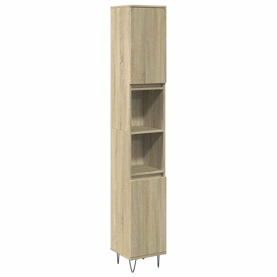 Ensemble de meubles de salle de bain 3 pcs chêne sonoma - 4