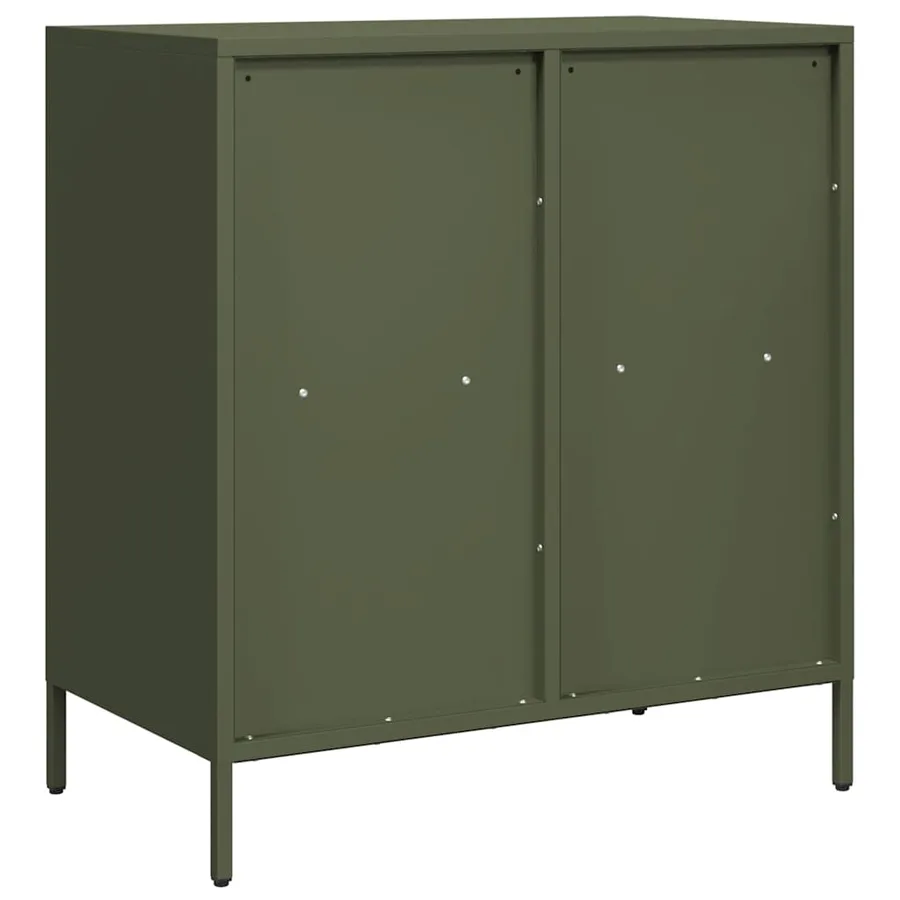 Buffet vert olive 68x39x73,5 cm acier laminé à froid - 7