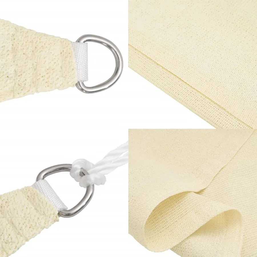 Voile d'ombrage 160 g/m² Crème 2x5 m PEHD - 6