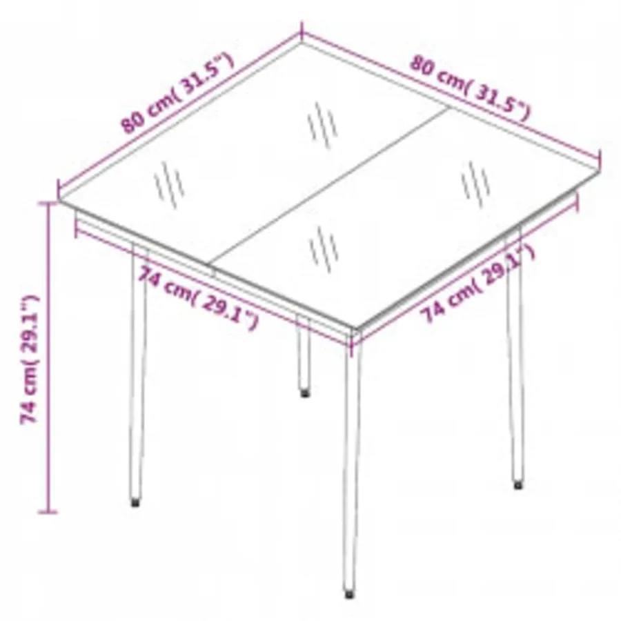 Ensemble à manger de jardin et coussins 5pcs Gris/noir - 8