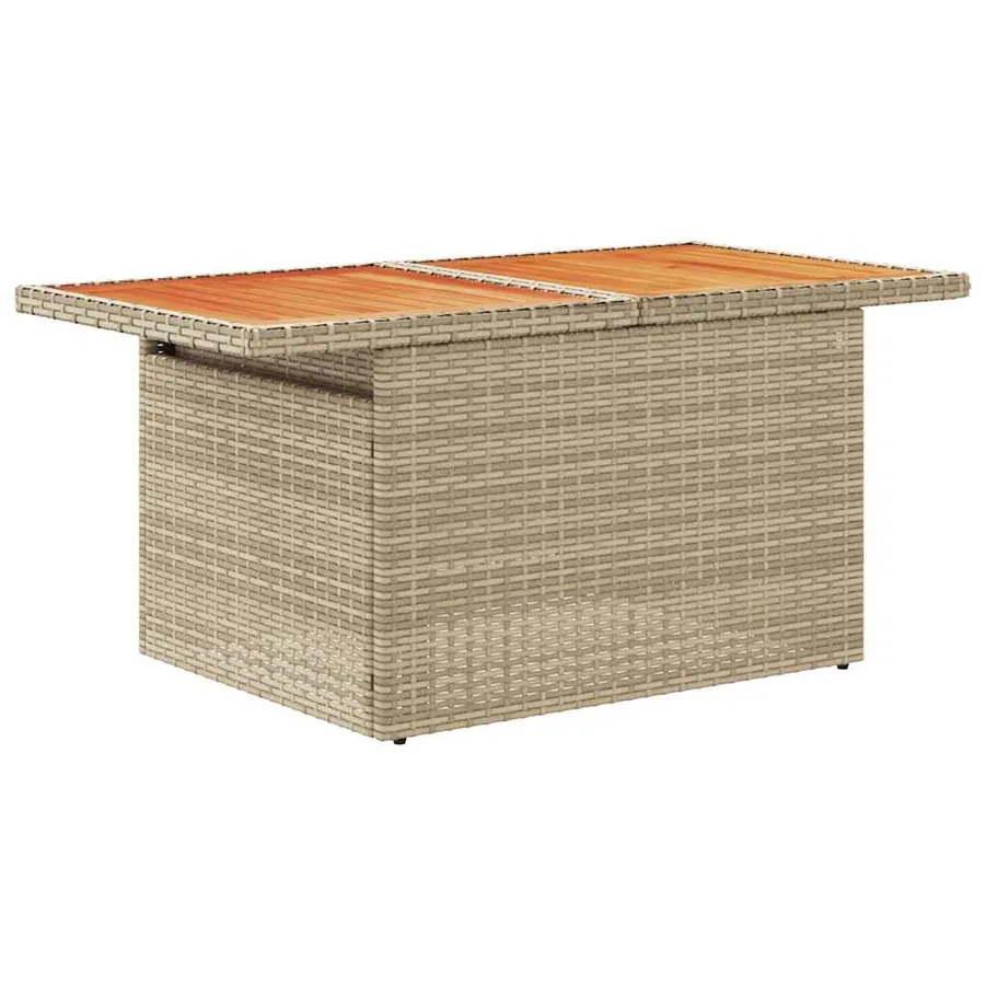 Salon de jardin avec coussins 5 pcs beige résine tressée - 4