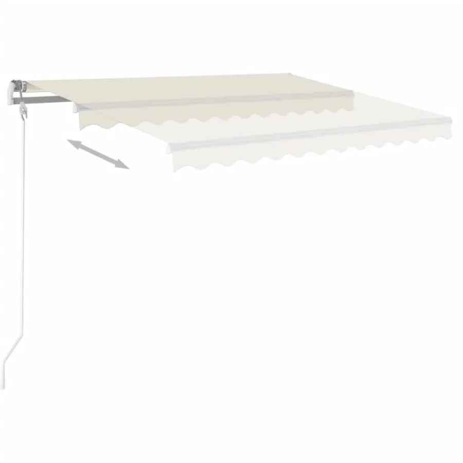 Auvent rétractable automatique 350x250 cm Crème - 4