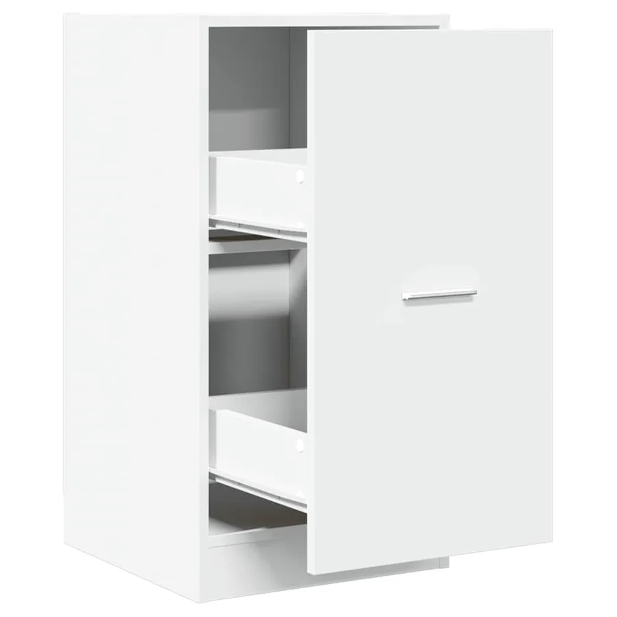Armoire d'apothicaire blanc 40x41x77,5 cm bois d'ingénierie - 2