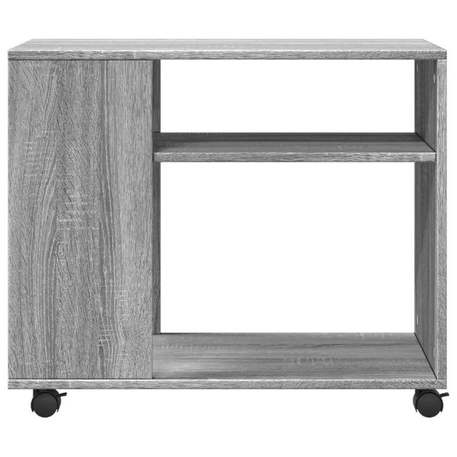 Table d'appoint avec roues sonoma gris bois d'ingénierie - 5