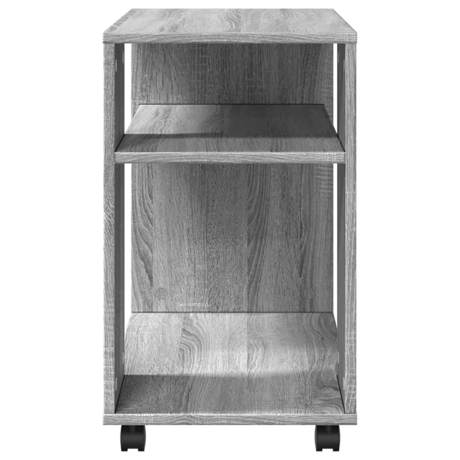 Table d'appoint avec roues sonoma gris bois d'ingénierie - 6