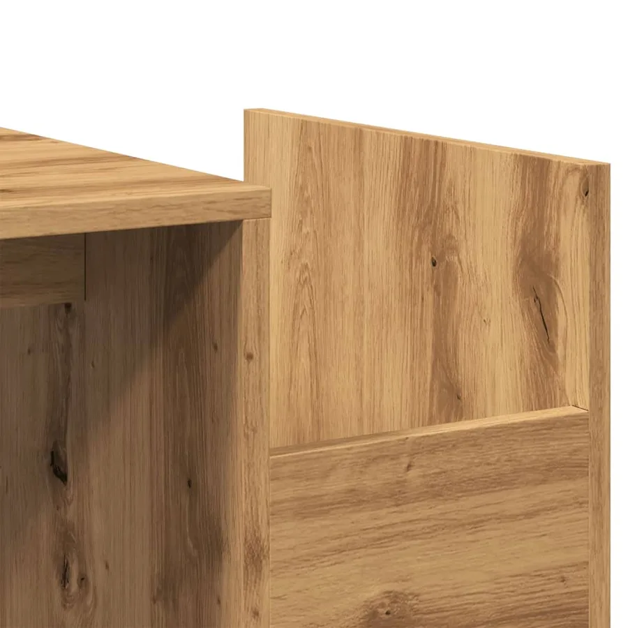 Table basse chêne artisanal 90x45x35 cm bois d'ingénierie - 7