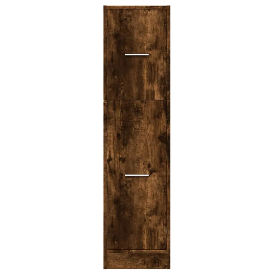 Armoire d'apothicaire chêne fumé 30x41x118 cm bois d'ingénierie - 5