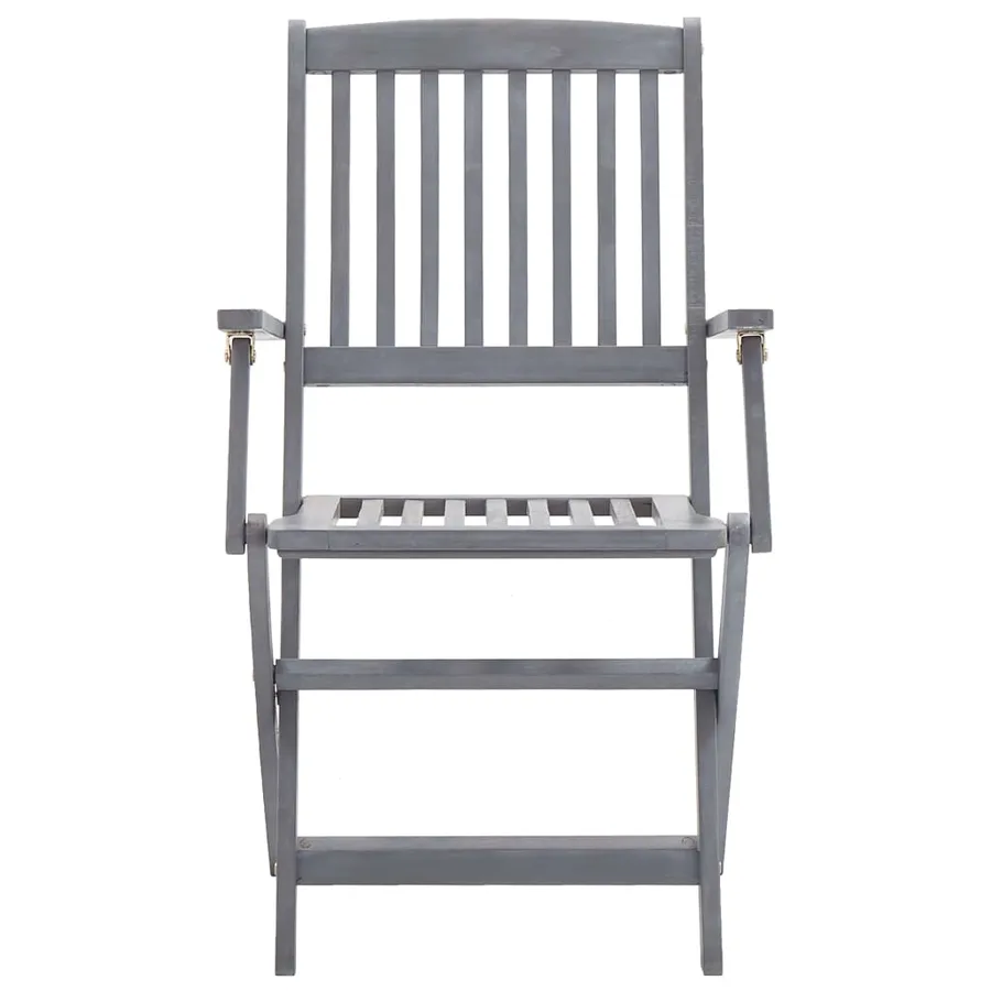 Chaises pliables d'extérieur lot de 2 et coussins Bois d'acacia - 5