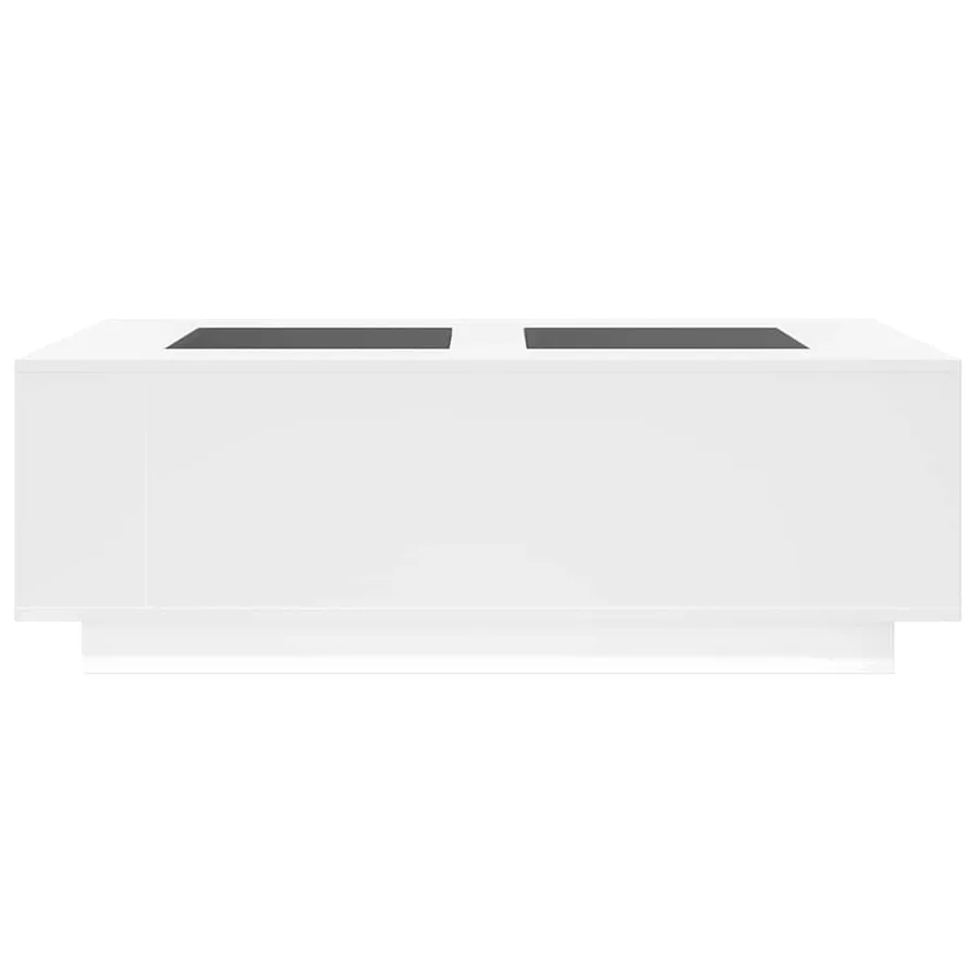 Table basse avec LED infini blanc 116x69x40 cm - 6
