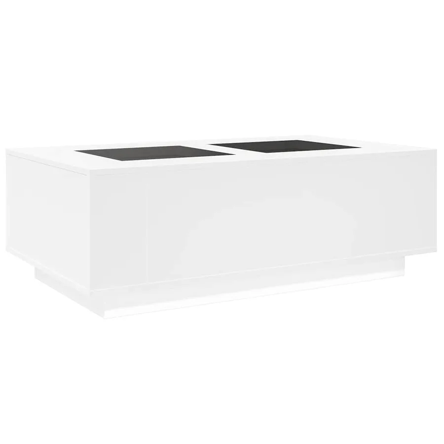 Table basse avec LED infini blanc 116x69x40 cm - 8