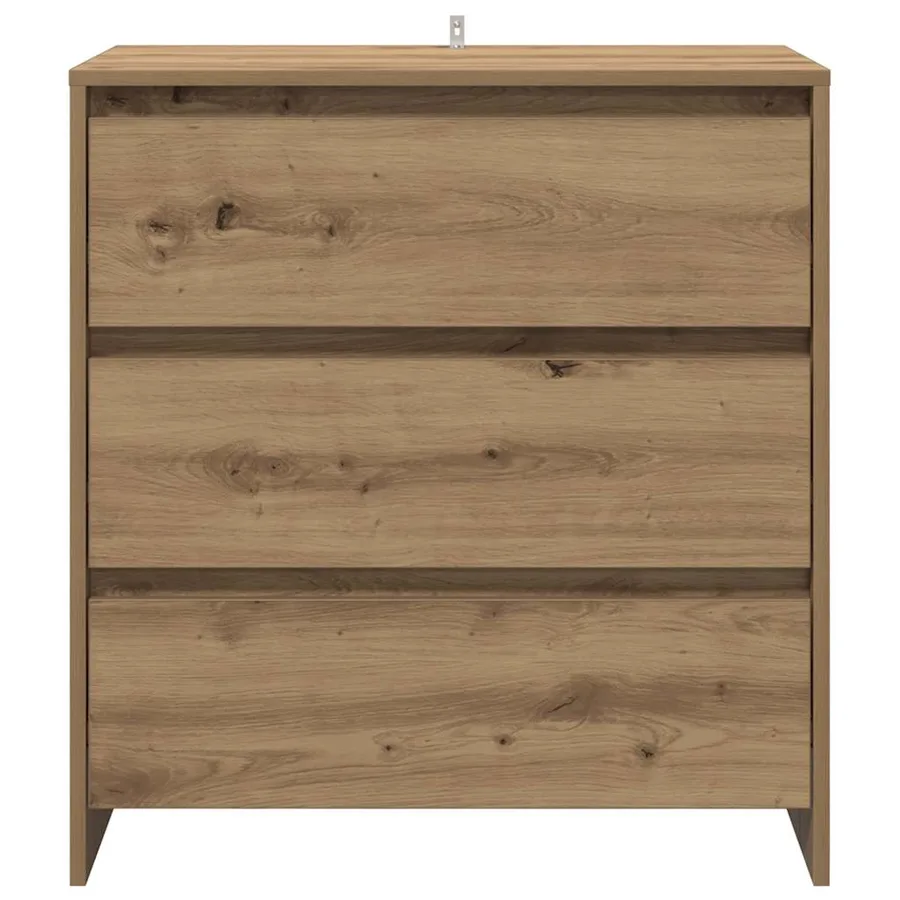 Buffet chêne artisanal 70x41x75 cm bois d'ingénierie - 5