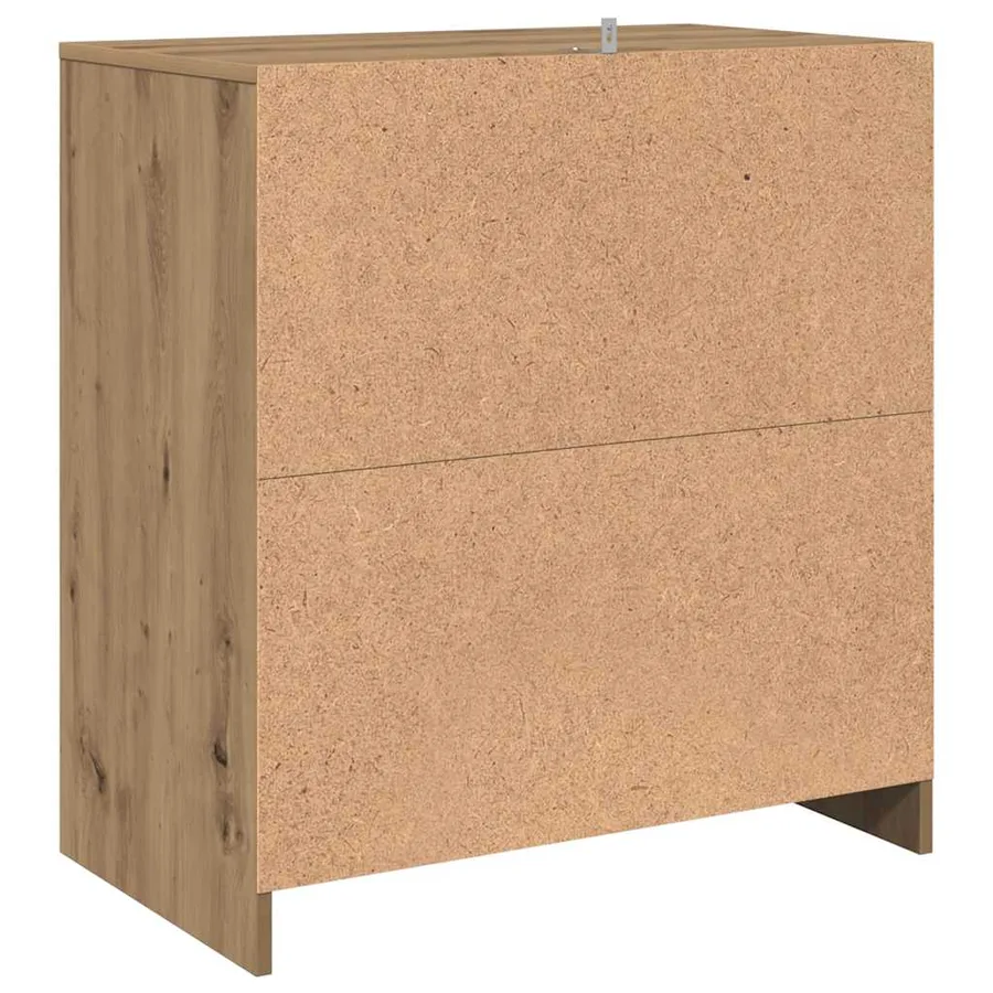 Buffet chêne artisanal 70x41x75 cm bois d'ingénierie - 7