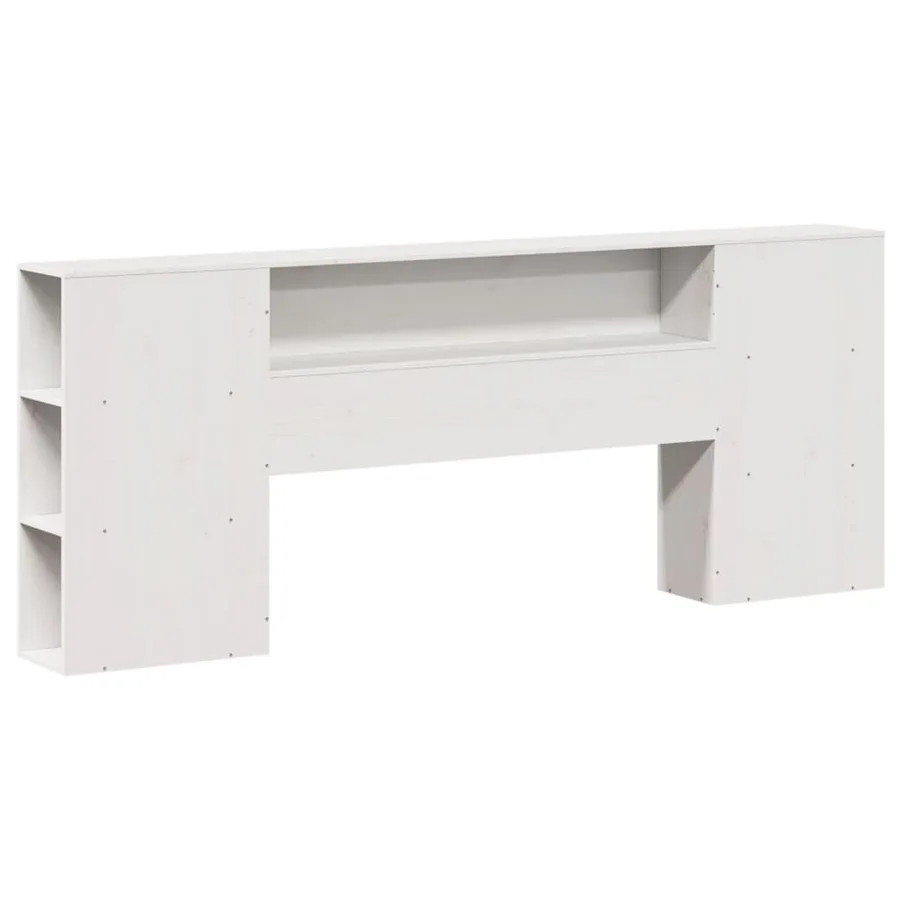 Cadre de lit sans matelas blanc 200x200 cm bois massif de pin - 6