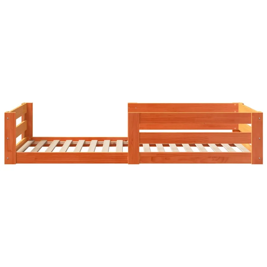 Cadre de lit sans matelas cire marron 90x190 cm bois pin massif - 5