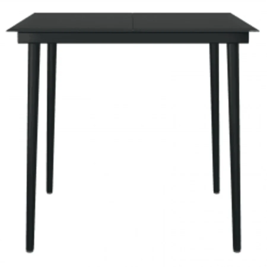 Ensemble à manger de jardin avec coussins 3 pcs noir - 6