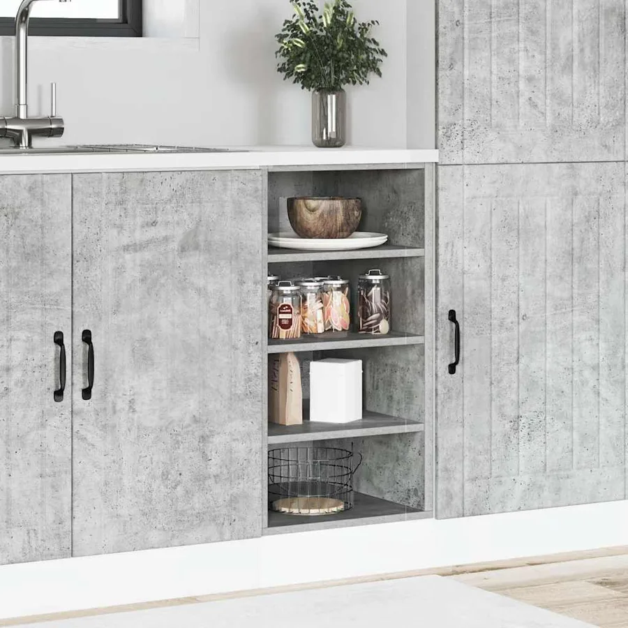 Meuble bas "Riga" Gris béton 40 x 44,5 x 81,5 cm Bois d'ingénierie - 3