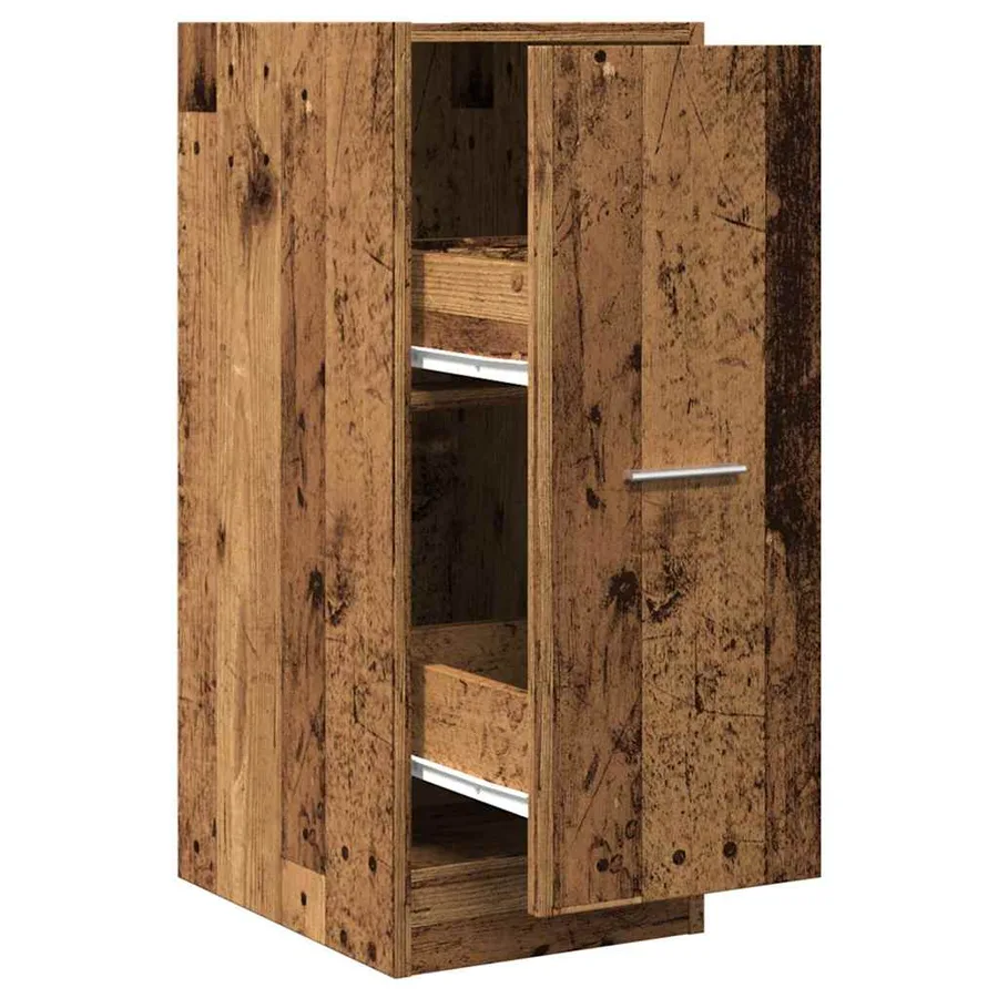 Armoire d'apothicaire vieux bois 30x41x77,5cm bois d'ingénierie - 2