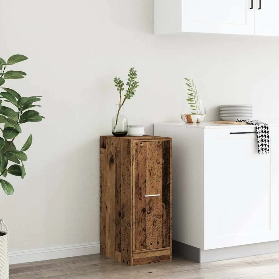 Armoire d'apothicaire vieux bois 30x41x77,5cm bois d'ingénierie - 3