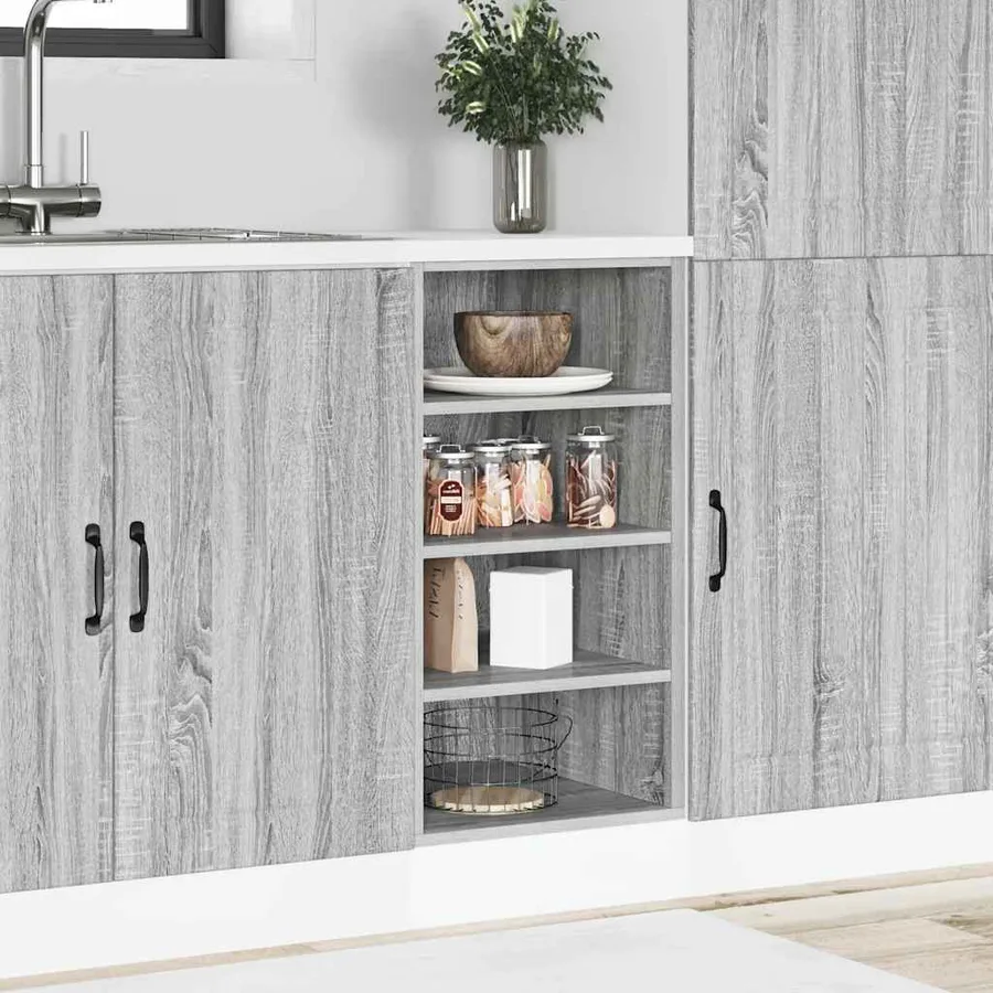 Meuble bas "Riga" Gris Sonoma 40 x 44,5 x 81,5 cm Bois d'ingénierie - 3