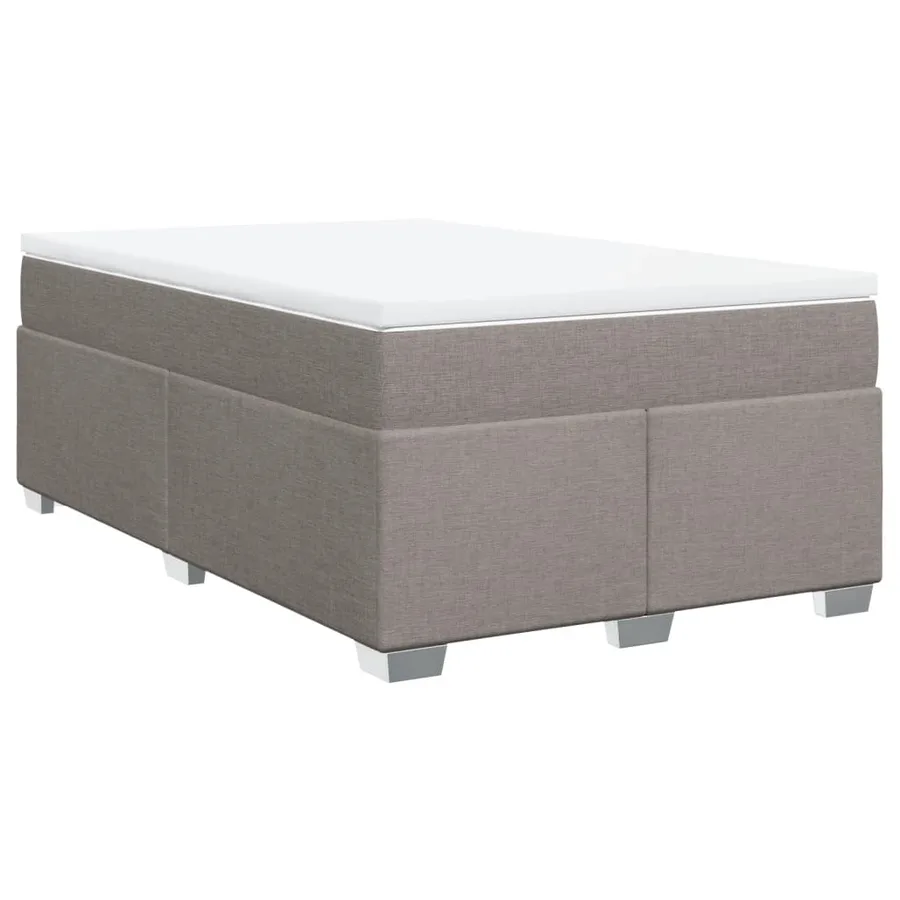 Sommier à lattes de lit avec matelas taupe 120x190 cm tissu - 2