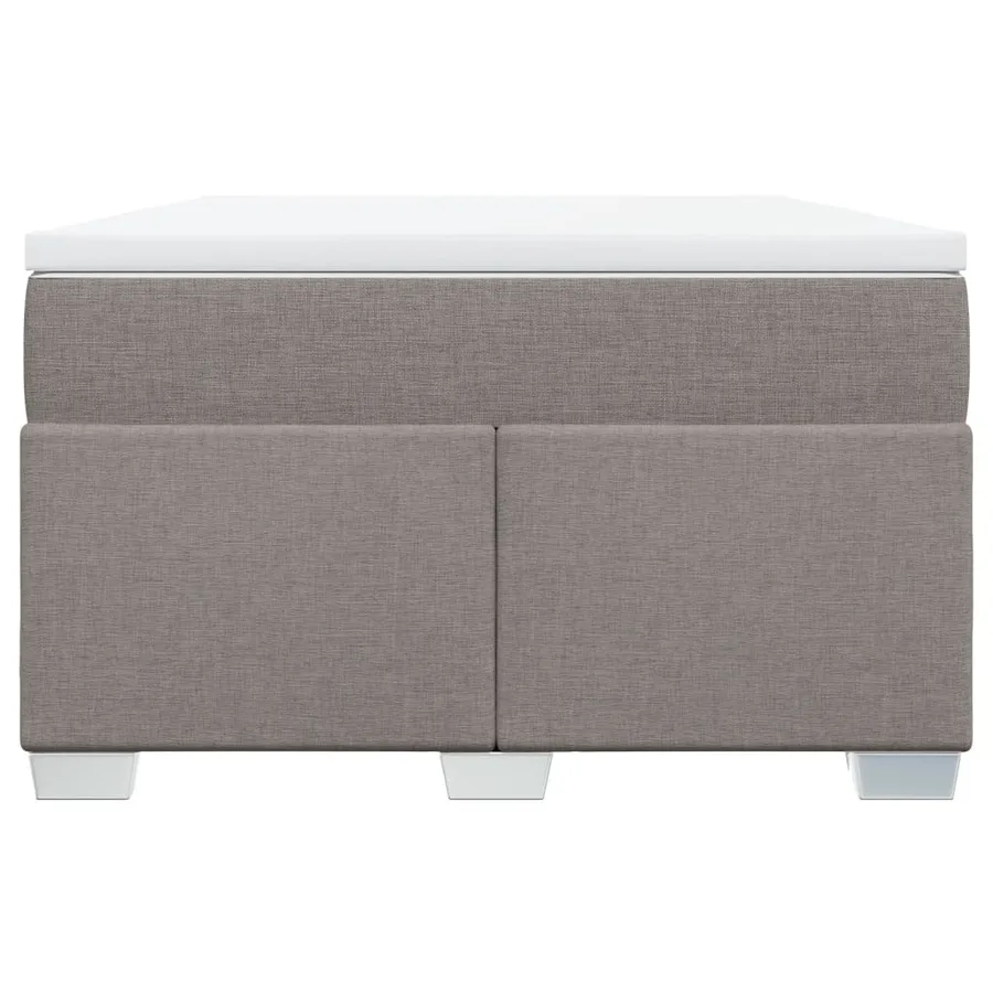Sommier à lattes de lit avec matelas taupe 120x190 cm tissu - 4