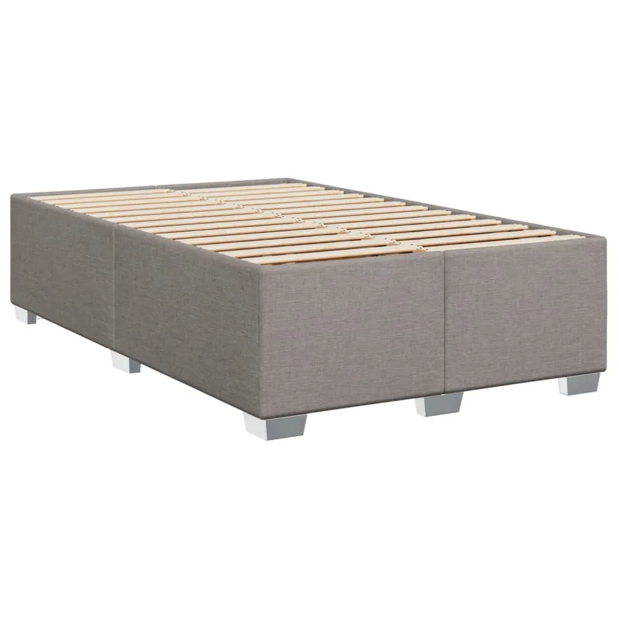 Sommier à lattes de lit avec matelas taupe 120x190 cm tissu - 5
