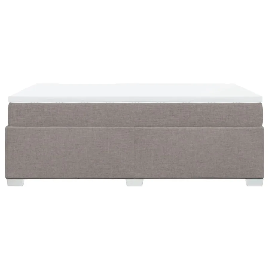 Sommier à lattes de lit avec matelas taupe 120x190 cm tissu - 8