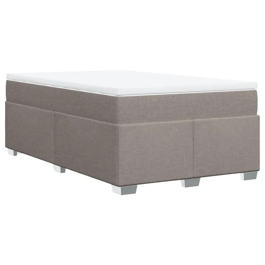 Sommier à lattes de lit avec matelas taupe 120x190 cm tissu - 9