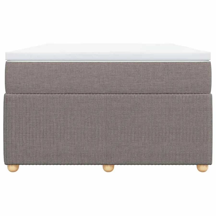 Sommier à lattes de lit avec matelas taupe 120x190 cm tissu - 4